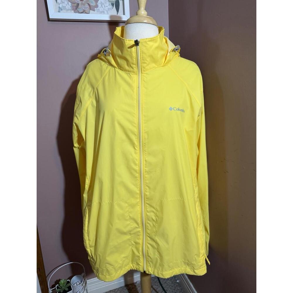 Columbia Women's Yellow Waterproof Hooded Jacket